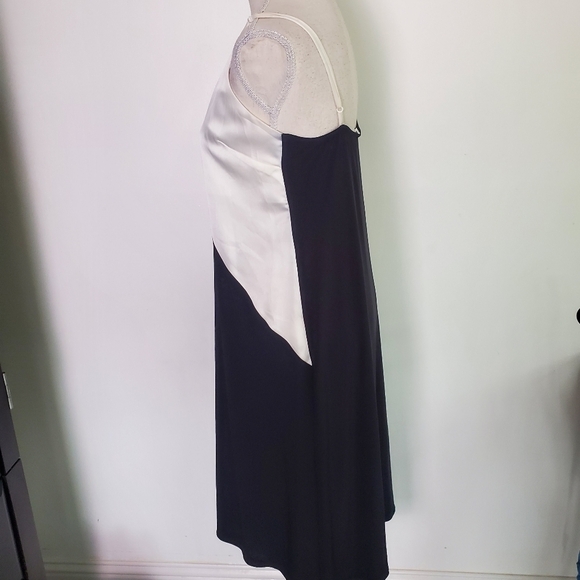 LAST CHANCE - Zara Black & White Slip Sleeveless Dress - Picture 4 of 8